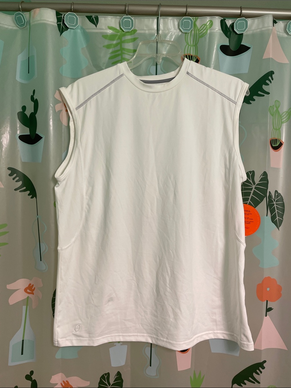Men's White Sleeveless Athletic Tank Top PLEASE READ DESCRIPTION